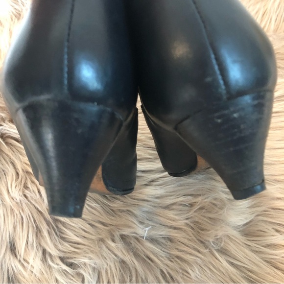 Acne Studios Alma Mid Heel Pull On Leather Ankle Boots in Black 39 - Picture 12 of 15